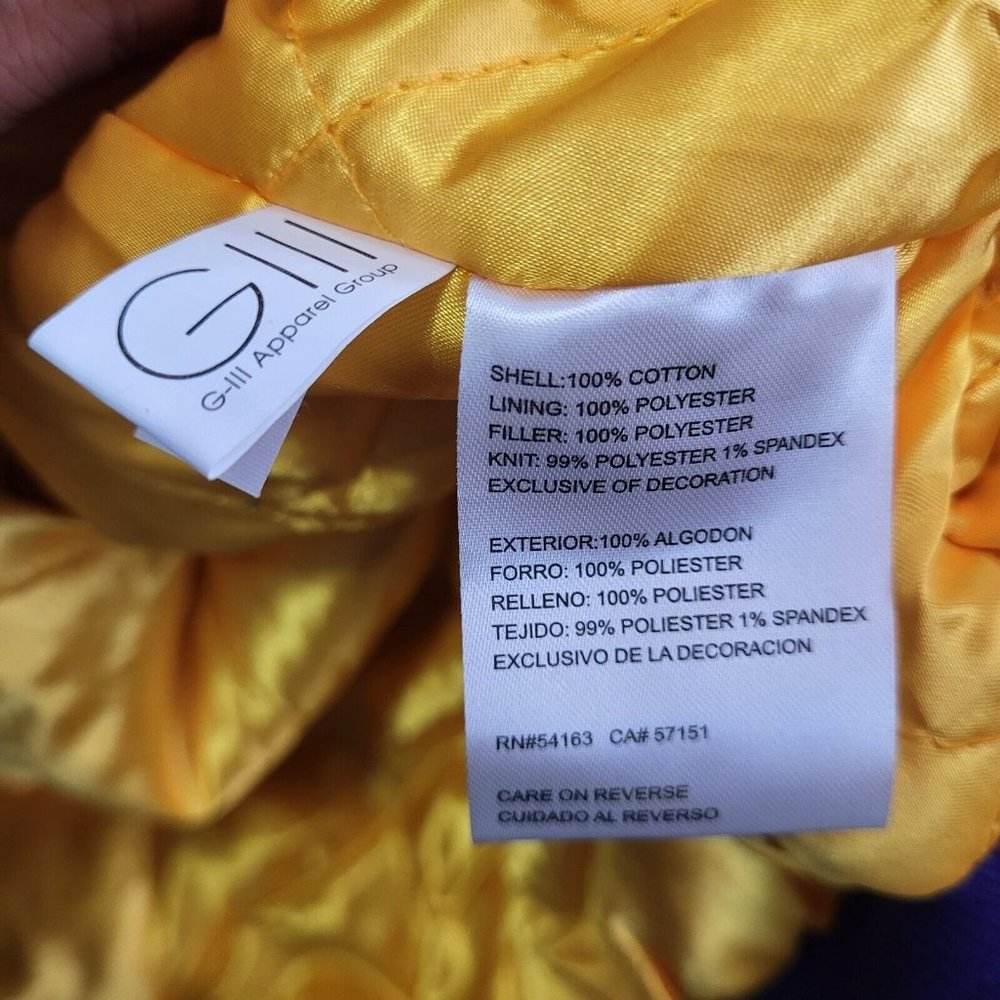 G-III Lakers Los Angeles 17 Time NBA Finals Champions Bomber Jacket Men's Size M - Picture 9 of 9